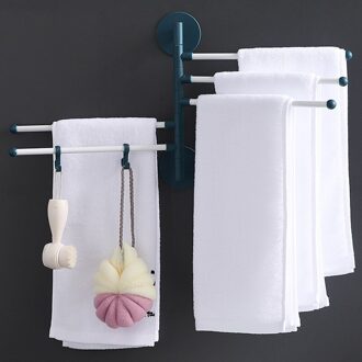Non Geperforeerde Handdoekenrek Eenvoudige Vouwen Roterende Beweegbare Beugel Keuken Badkamer Badkamer Badkamer Accessoires Hanger Handdoek Bar groen