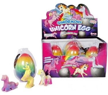 Non-License ei met groeiende eenhoorn - 11 cm