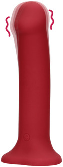 Non-Phallic Vibrerende Dildo - Groot - Framboos Rood