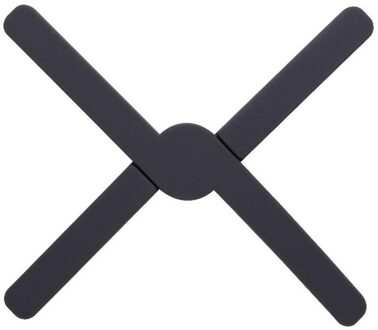 Non-Slip Opvouwbare Siliconen Trivets, Inklapbare Cross Siliconen Trivets In Leuke Kleuren, silicone Pannenlap 1Pcs @ X Grijs