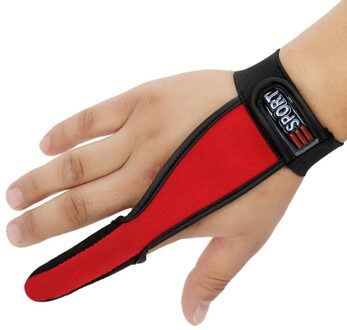 Non Slip Spinning Vissen Handschoen Enkele Vinger Casting Vissen Handschoen Verstelbare Zwarte Vinger Booth Bescherming Handschoenen Vissen # W5