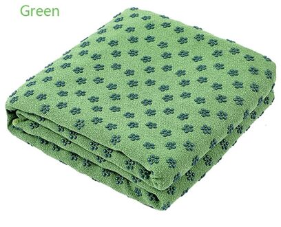 Non Slip Yoga Mat Cover Handdoek Anti Slip Microfiber Yoga Mat Maat 183Cm * 61Cm 72 ''X 24'' Handdoeken Pilates Dekens Fitness groen
