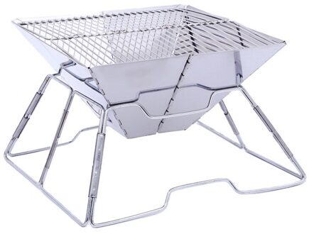 Non-stick Barbecue Grill Outdoor Draagbare Roestvrij Staal Vouwen Houtskool Bbq Grill Houtskool Barbecue Camping Picknick Tool 2100 g