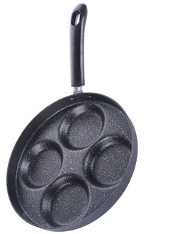 Non-stick Bodem Gebakken Ei Pan Vier Gaten Mini Steelpan Gepocheerd Ei Worst Steak Koekenpan Pannenkoek Pan Voor thuis Kitchen Tools