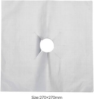 Non-stick Gasfornuis Fornuis Protectors Cover Clean Mat Gasfornuis Gasbrander Liner Wassen Met Warm Zeepwater Of vaatwasser Silver2Pcs
