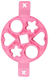 Non Stick Gebakken Ei Mallen Siliconen 7 Gat Multi Vorm Ei Pannenkoek Fornuis Omelet Ring Keuken Flip Fornuis Bakvorm Roze