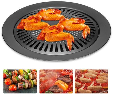 Non-stick Grill Pan Draagbare Barbecue Rookvrije Grill Huishoudelijke Koreaanse Stijl Grill Pan Weerstaan Hoge Gematigde te Gebruiken PM0474