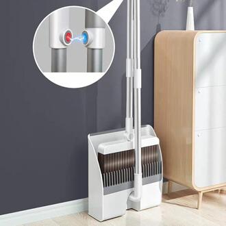 Non-stick Haar Bezem En Stoffer Set Standing Stof Pan Borstel Bezem Stoffer Set Vegen Artefacten Ruitenwisser Voor thuis