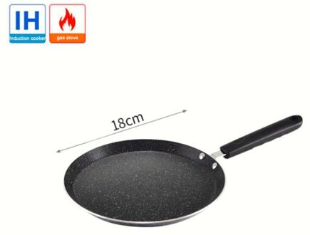 Non-stick Koekenpan Aluminium Pan Pannenkoek Ei Steak Koekenpan Pot Ontbijt Maker Omelet Pizza Pan Kookgerei Keuken tool 18cm