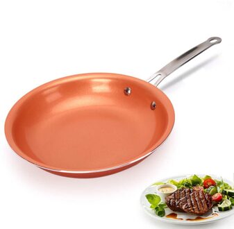 Non Stick Koekenpan Koperen Pan Koekenpan ontmoette Coating Pan Oven Geschikt Inductie Wok titanium koekenpan