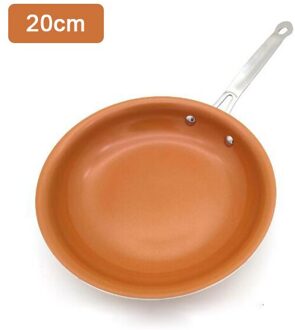 Non-stick Koperen Pannen Koekenpannen Met Coating Inductie Koken Oven Koken Pot Anti-aanbak Pan Kookgerei wit