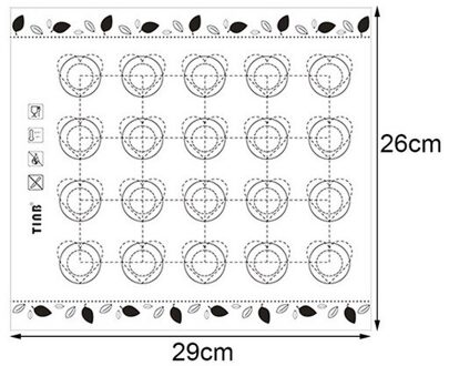 Non Stick Macaron Siliconen Bakken Mat Vel Deeg Roll Matten Bakvormen Gereedschap Cookie Pasta Fondant Gebak Cake Oven Lade Liner pad