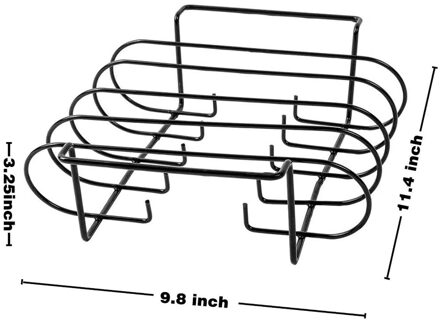 Non-stick Rib Plank Bbq Stand Barbecue Gebraden Rack Rvs Grillen Bbq Kip Rundvlees Ribben Rack Grillen baske #40