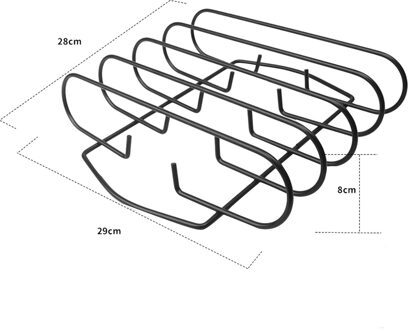 Non-stick Rib Plank Bbq Stand Barbecue Gebraden Rack Rvs Grillen Bbq Kip Rundvlees Ribben Rack Grillen baske #40