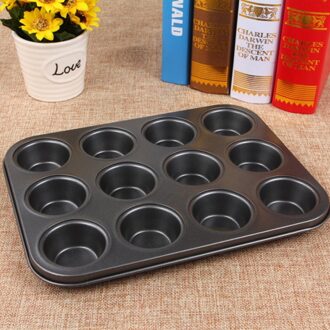 Non-stick Ronde 12 Muffins Cakevorm Ei Taart Bakken Pan Tray Bakken Tools