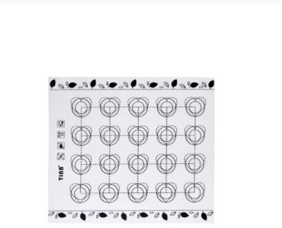 Non-Stick Siliconen Bakken Mat Fondant Bakvormen Macaron Oven Thuis Bakken Tools Voor Gebak Gebak Gereedschappen Deeg Roll Matten pad zwart 29x26cm