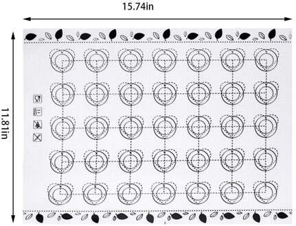Non-Stick Siliconen Bakken Mat Fondant Bakvormen Macaron Oven Thuis Bakken Tools Voor Gebak Gebak Gereedschappen Deeg Roll Matten pad zwart 40x30cm