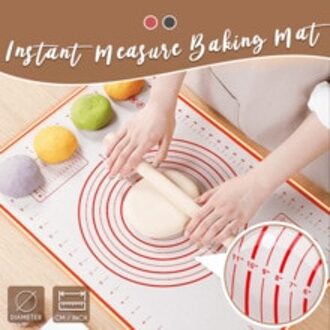 Non-stick Siliconen Bakken Mat Gebak Deeg Rollen Sheet Liner Voor Bakken Pannen rood 29x26cm
