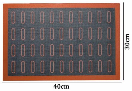 Non-stick Siliconen Bakken Matten Cookie Pad Rolling Deeg Mat Hittebestendig Glasvezel Slagmensen Meel Fondant #1 40x30cm