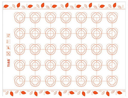 Non-stick Siliconen Bakken Matten Vel Voor Oven Schaal Rolling Deeg Mat Keuken Gadgets Kookgerei Gebruiksvoorwerpen Bakvormen Accessorie 26x29cm oranje