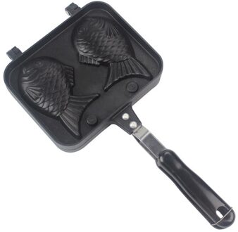 Non-stick Wafels Maker Machine Vis-Vormige Mold Iron Koken Dubbele Pan Bakken Tool Keuken Bakvorm Gas pan Ontbijt vis-vormig Pan