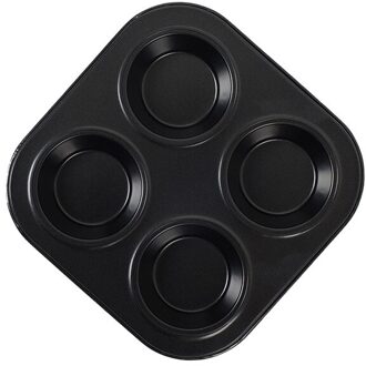 Non Vlekken 4-Cup Cake Plaat Ronde Gat Cakevorm Huishoudelijke Bakken Inserts Goud