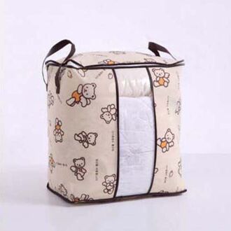 Non-woven Draagbare Kleding Opbergtas Organizer 45.5*51*29Cm Vouwen Closet Organizer Voor Kussen quilt Deken Beddengoed engel beer