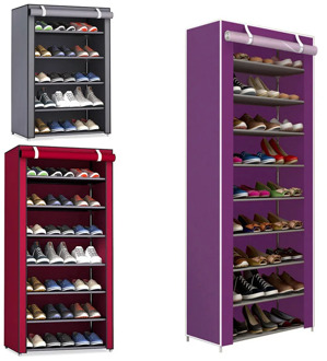 Non-woven Fabric Storage Shoe Rack Hallway Cabinet Organizer Holder 4/5/6/8/9 Layers Assemble Shoes Shelf DIY Home Furniture