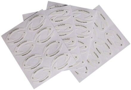 Non-woven Oogmake-up Stencils Eyeliner Template Shaping Tool Wenkbrauwen Oogschaduw Make Template Tool Stickers Card Lui Nuttig 4 stk