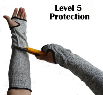 NoneSport Safety Sleeve Kevlar Sleeve Arm Protection Wrist Sleeve Armband Anti Abrasion Anti-Cut Burn Arm Resistant Oversleeve
