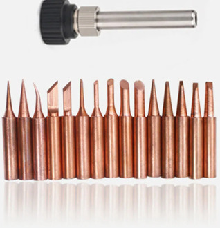 Nonmagnetic pure Copper 900M-T Soldering Iron Tip For Hakko 936 Soldering Station Soldering Tips with 936 907 sleeve casing