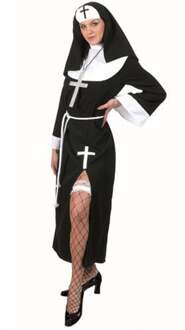 Nonnen kostuum Frederica 3-delig Zwart