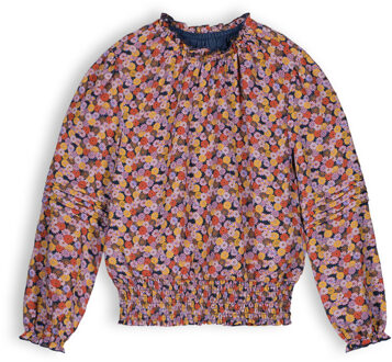 Nono Meisjes blouse - Taya - Sunset roze - Maat 110