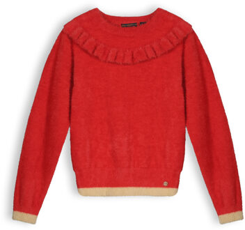 Nono Meisjes fijn gebreide sweater ketan samba Rood - 152