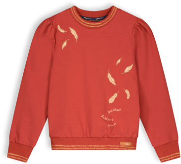 Nono Meisjes sweater - Kate - Samba rood - Maat 122/128