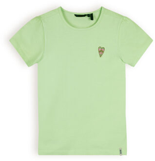 Nono Meisjes t-shirt basic - Kono - Spring groen - Maat 110