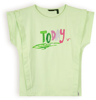 Nono Meisjes t-shirt print - Kiam - Spring groen - Maat 110