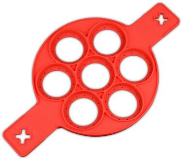 Nonstick Pancake Maker 4 Grids Siliconen Keuken Pancake Mold Ei Koken Tool Gebakken Ei Ring Maker Geel