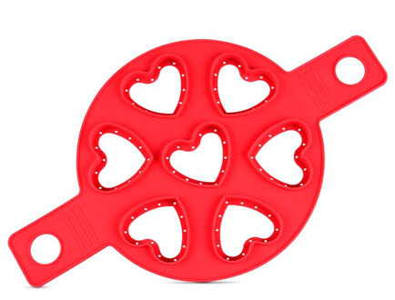 Nonstick Pancake Maker 4 Grids Siliconen Keuken Pancake Mold Ei Koken Tool Gebakken Ei Ring Maker hart
