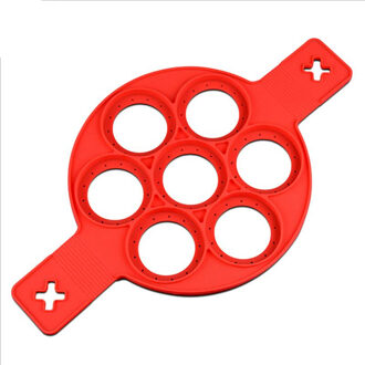 Nonstick Pancake Maker Mold Gebakken Ei Apparaat Siliconen Zeven Gaten Ronde Pannenkoek Maker Eieren Mold Siliconen Pancake Mold