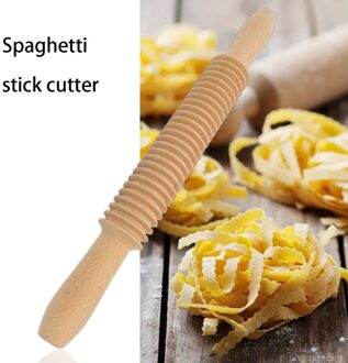 Noodle Deegroller Noodle Cutter Draad Rolling Pin Pasta Stok Noodle Cutter Beuken Patroon Noodle Stok