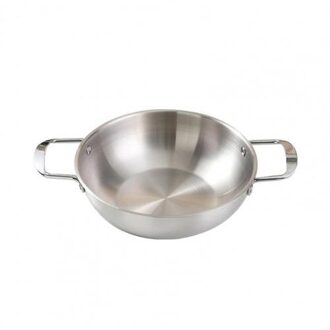 Noodle Pan Handig Dubbel Handvat Rvs Mat Dikke Ramen Pan Voor Keuken Soupiere Avec Couvercle zilver M