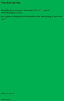 Noodwetgeving -  Sjef van Put (ISBN: 9789462473485)