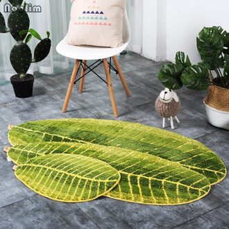 Noolim Groene Bladeren Mat Tpe Badmat Deurmat Anti-Slip Tapijt Voor Woonkamer Keuken Badkamer Slaapkamer Tapijten 45x120cm