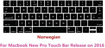 Noorse Siliconen Toetsenbord Cover Beschermer Voor Macbook Pro 13 "A1706 15" A1707 Met Touch Bar Release Op Late