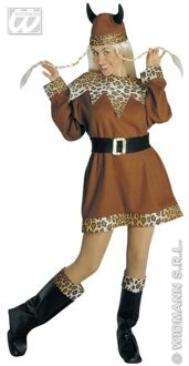 Noorse Viking vrouw kostuum 4-delig Bruin - Kastanje