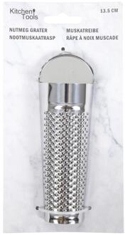 Nootmuskaatrasp Rvs 13.5 Cm Zilverkleurig