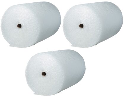 Noppenfolie - 3x - bubbeltjesfolie - 100 cm x 50 meter - bubbeltjes plastic - verhuisspullen