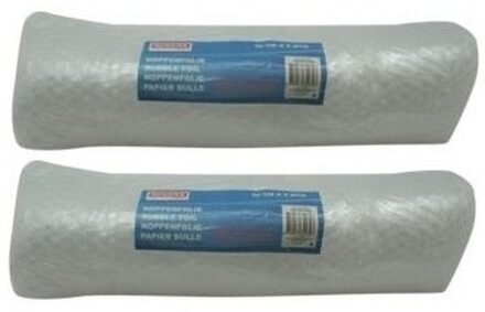 Noppenfolie/bubbeltjesfolie op rol - 2x - 500 x 50 cm - Bubbelfolie/bubbeltjesplastic