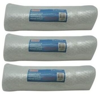 Noppenfolie/bubbeltjesfolie op rol - 3x - 500 x 50 cm - Bubbelfolie/bubbeltjesplastic